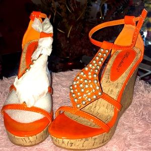 Orange espadrilles
